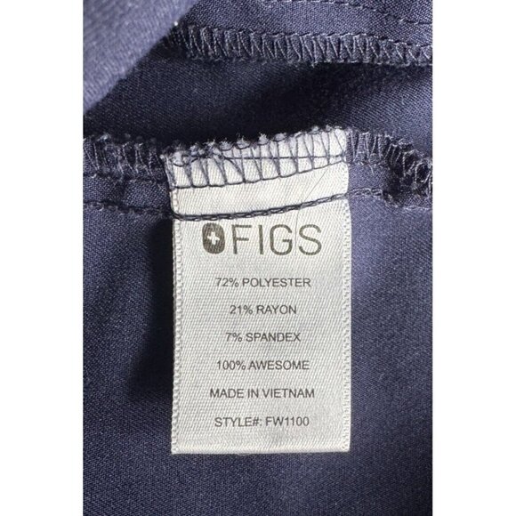 Figs Women's Sz M Casma Technical Collection Navy Blue Scrub Top FW1100 - Picture 5 of 9